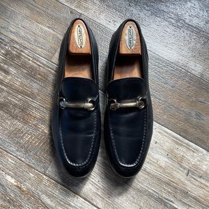 Leather Loafers w/Gold accent